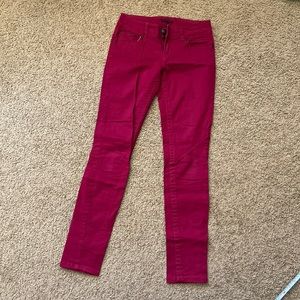 Magenta pants-skinny leg